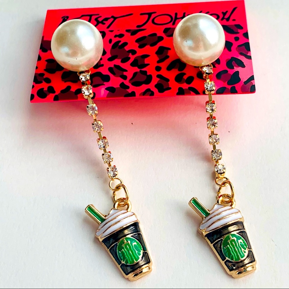🌸 3/$30 🌸 Betsey Johnson Style - Starbucks Coffee Earrings